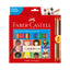 Colores Largos Faber Castell Triangulares Caras Y Colores X 24 Und