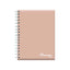Cuaderno Cuadriculado Anillado Iris Color A5 Caoba Tapa Dura