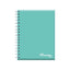 Cuaderno Cuadriculado Anillado Iris Color A5 Jade Tapa Dura