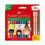 Plumón Delgado Faber Castell Fiesta 45 Caras Colores X 15 Und