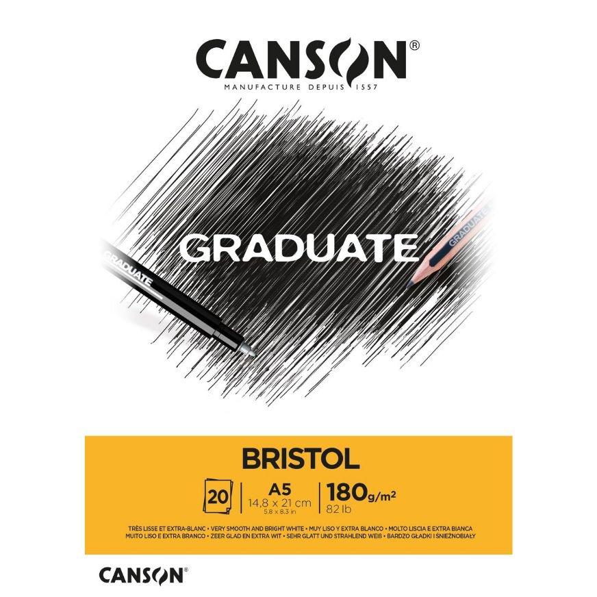 Block Canson A5 Graduate Bristol 180 Gr 20 Hojas Imagen principal del producto