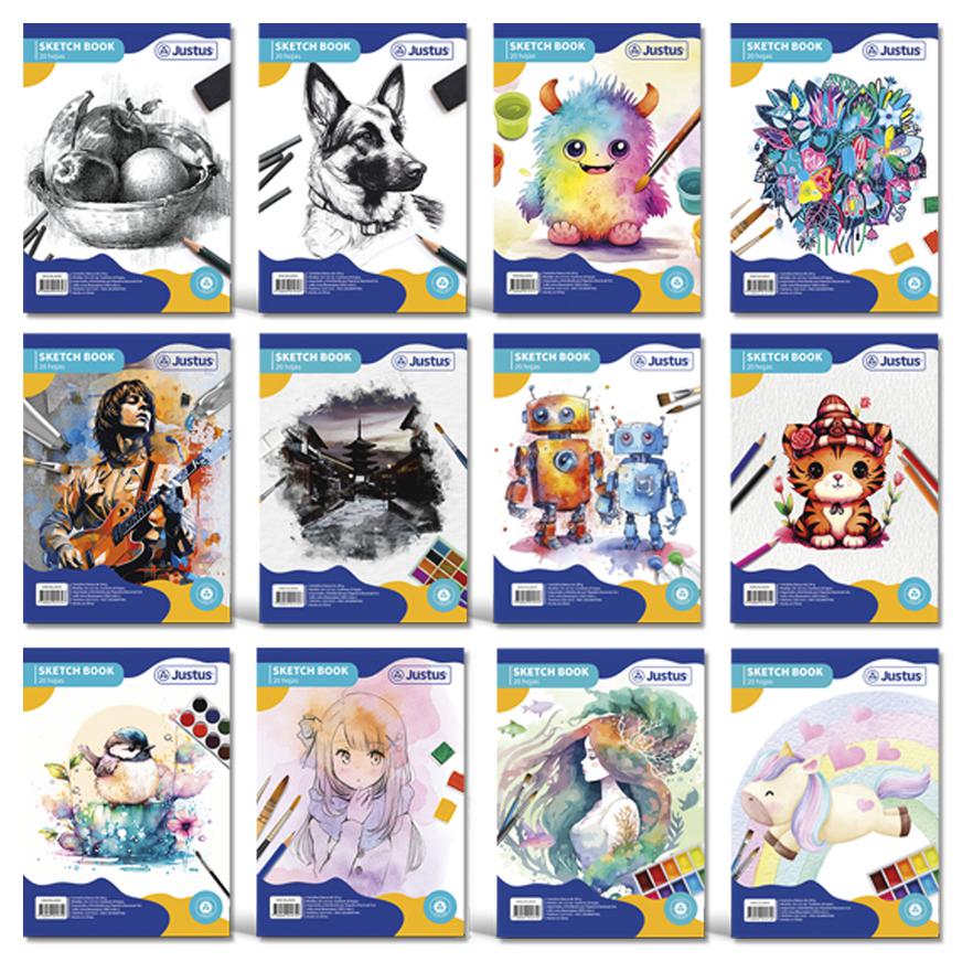 Block De Dibujo Especial Justus 20 Hojas