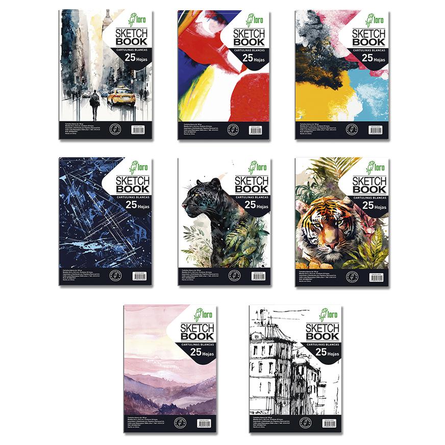 Block De Dibujo Especial Loro 25 Hojas