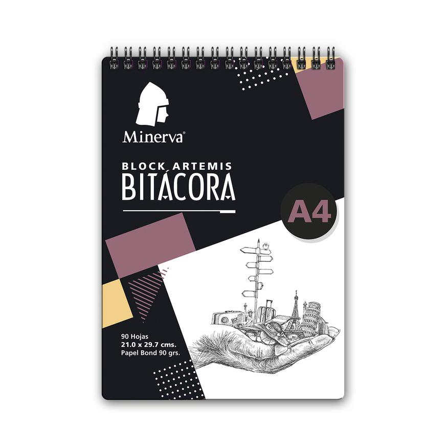 Block Espiralado Minerva A4 BitÃ¡cora 90 Hojas Imagen principal del producto