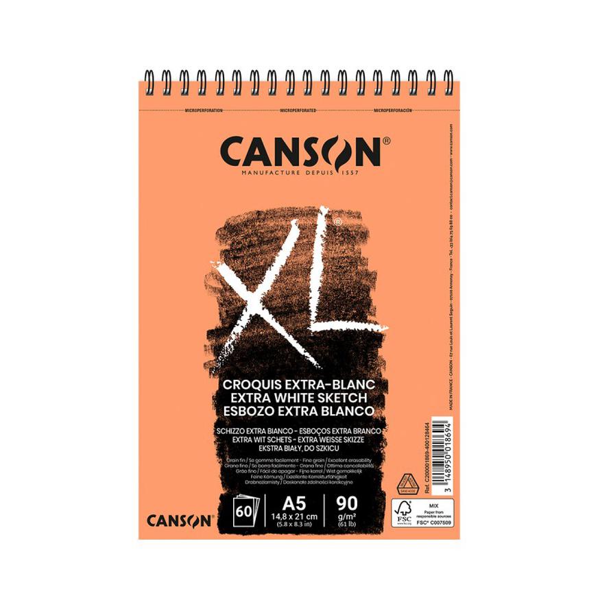 Block Xl Canson A5 Espiral Croquis 60 Hojas 90 G Marfil Imagen principal del producto
