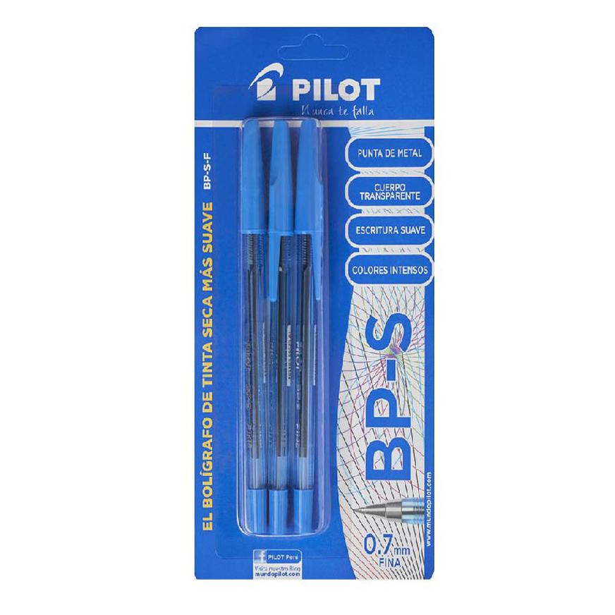 BolÃ­grafo Pilot BpSf Punta Fina Azul X 3 Und Imagen principal del producto