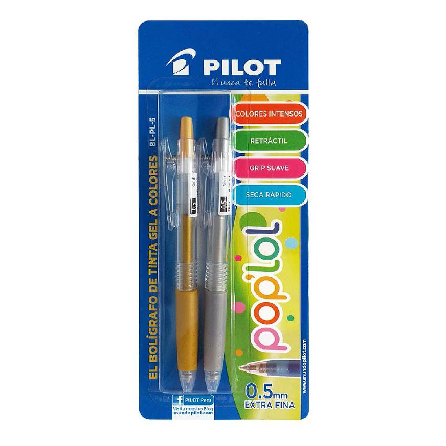 BolÃ­grafo Pilot Pop Lol Dorado Y Plateado X 2 Und Imagen principal del producto