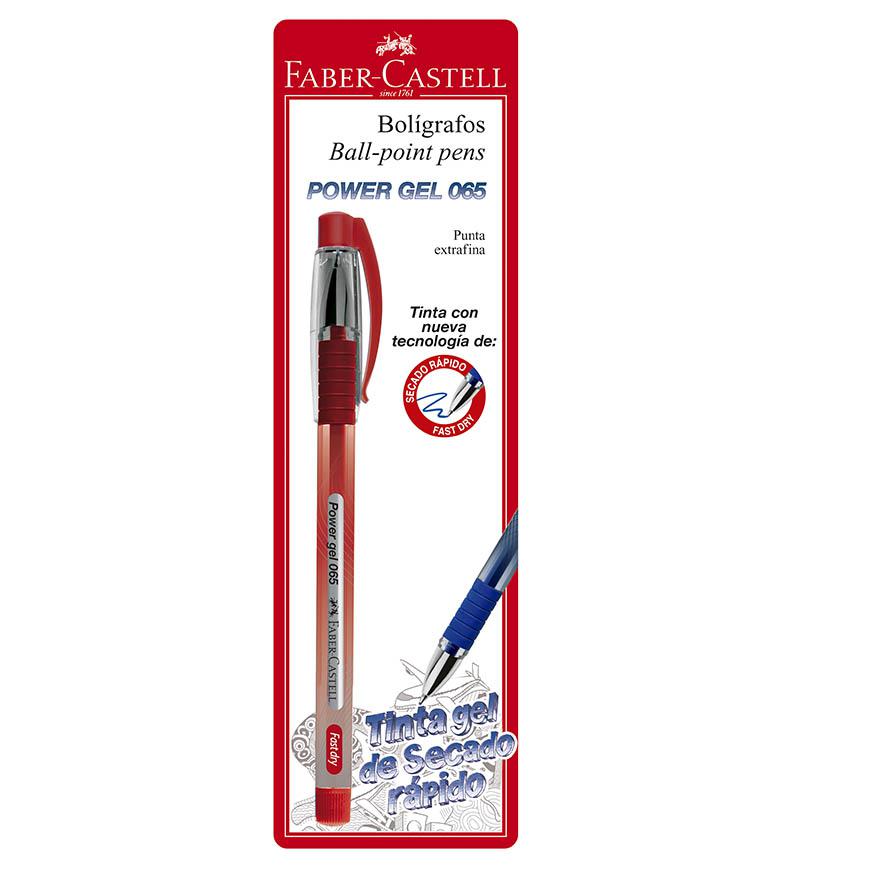 BolÃƒÂ­grafo Faber Castell Power Gel 065 Rojo X 1 Und