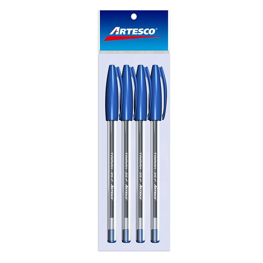 BolÃ­grafo Artesco Trimax 35F Azul X 4 Und Imagen principal del producto