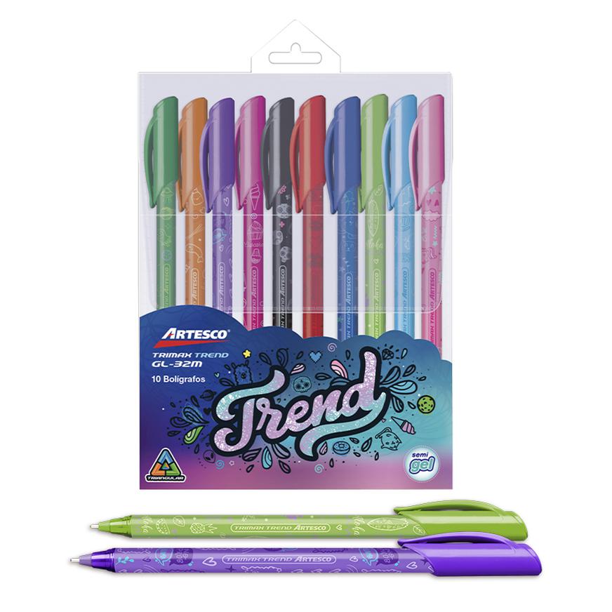 BolÃ­grafo Artesco Trimax Trend Gl32M Surtido X 10 Und Imagen principal del producto