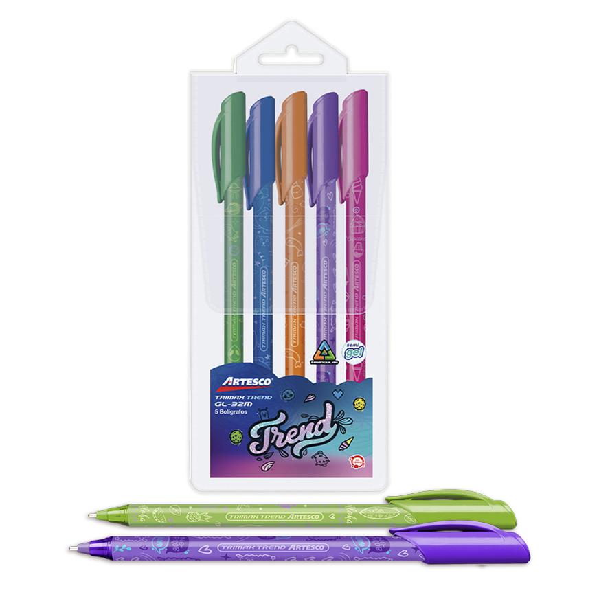 BolÃ­grafo Artesco Trimax Trend Gl32M Surtido X 5 Und Imagen principal del producto