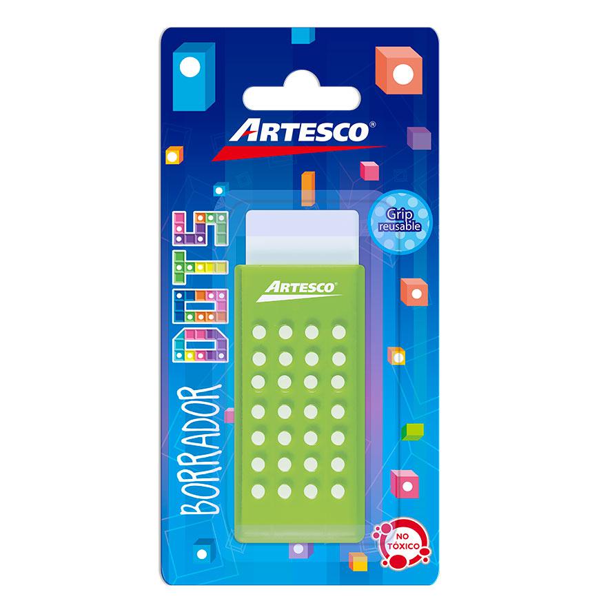 Borrador Blanco Artesco Con Grip Surtido
