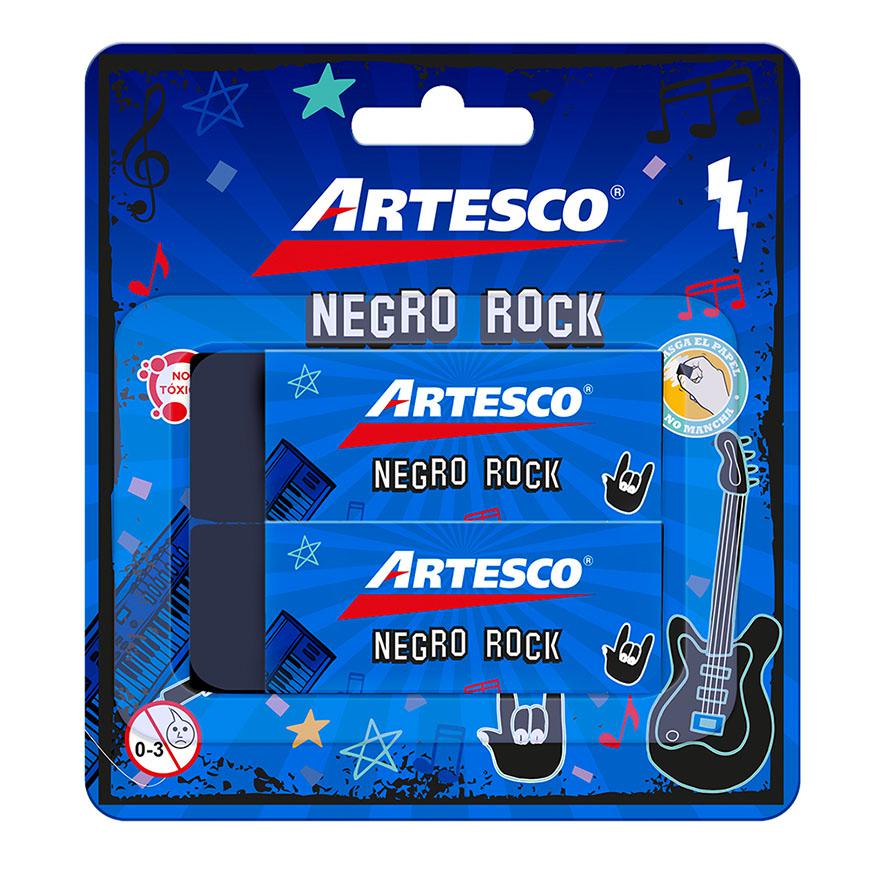 Borrador Negro Artesco Rock X 2 Und