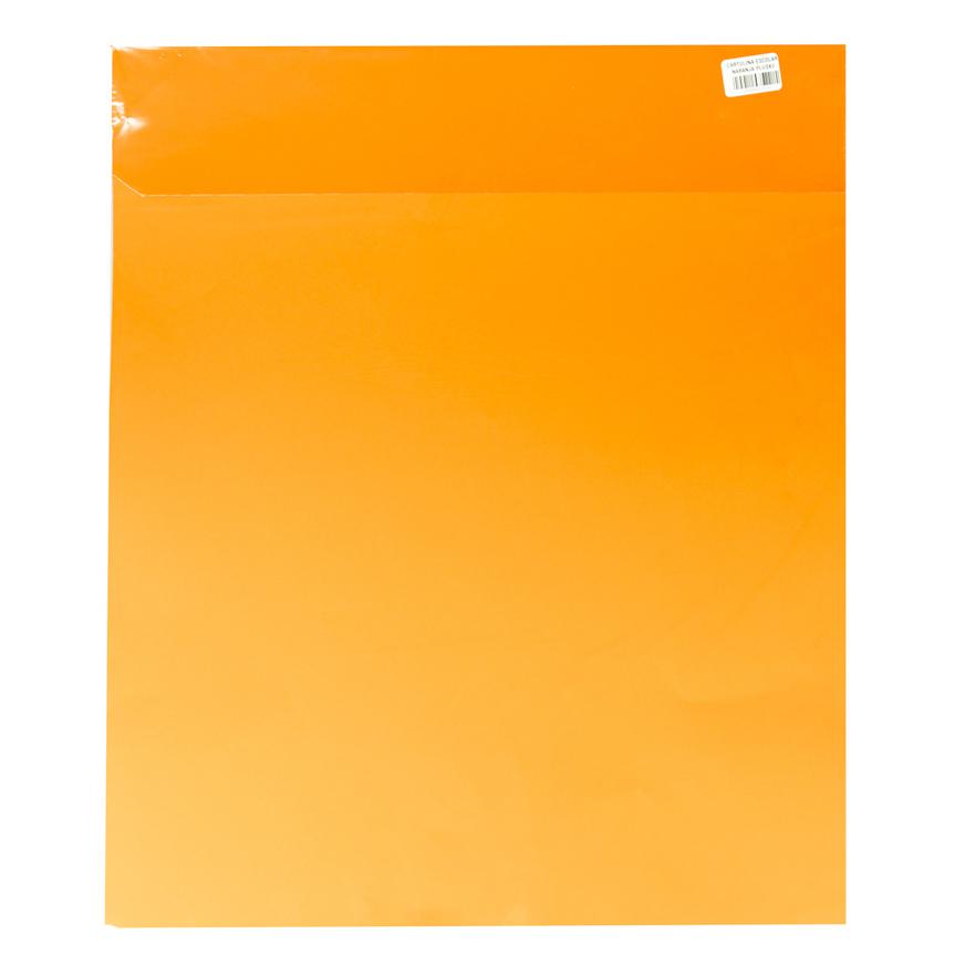 Cartulina Escolar Naranja 50 X 65 Cm X 2 Und
