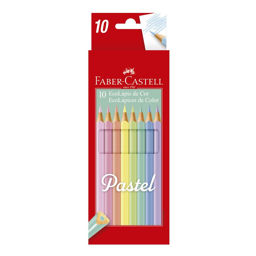 Colores Largos Faber Castell Triangulares Pastel X 10 Und Imagen principal del producto