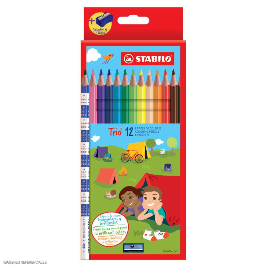 Colores Largos Stabilo Triangulares TrÃ­o X 12 Und