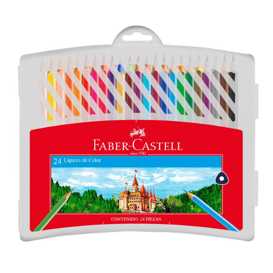 Colores Largos Faber Castell Triangulares Estuche RÃƒÂ­gido X 24 Und Imagen principal del producto