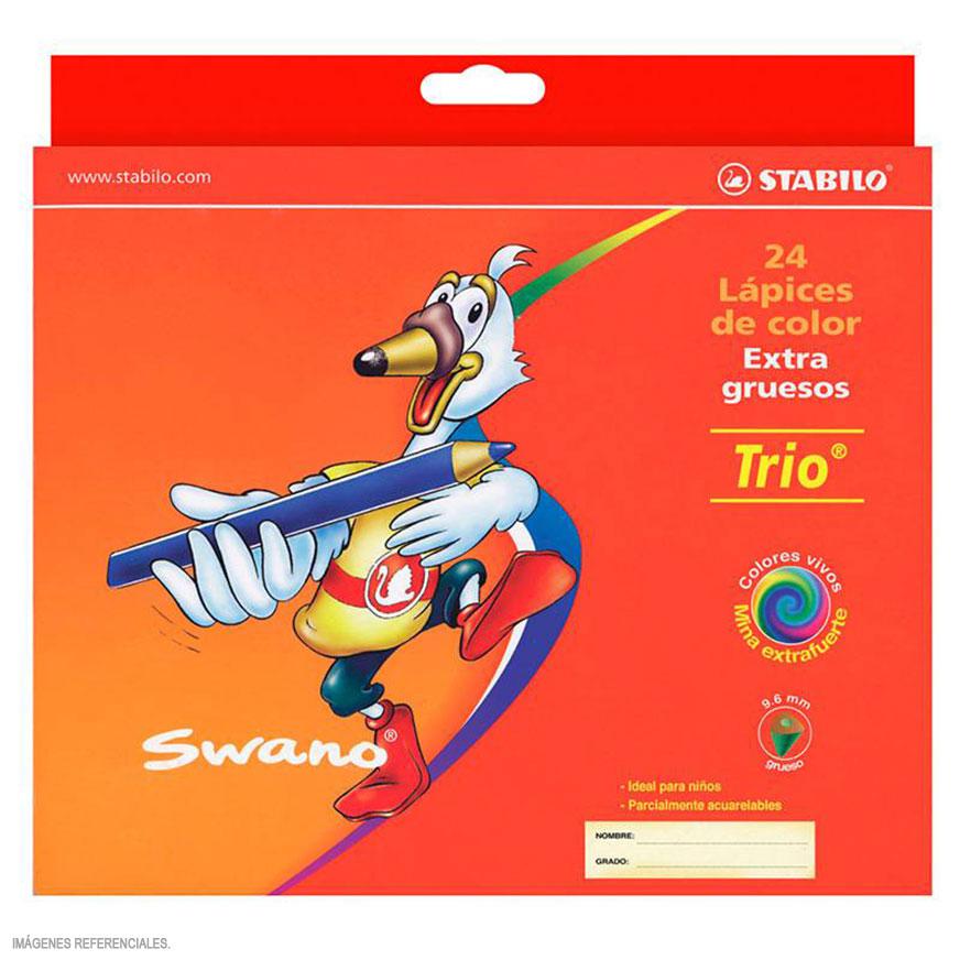 Colores Largos Gruesos Stabilo Trio X 24 Und