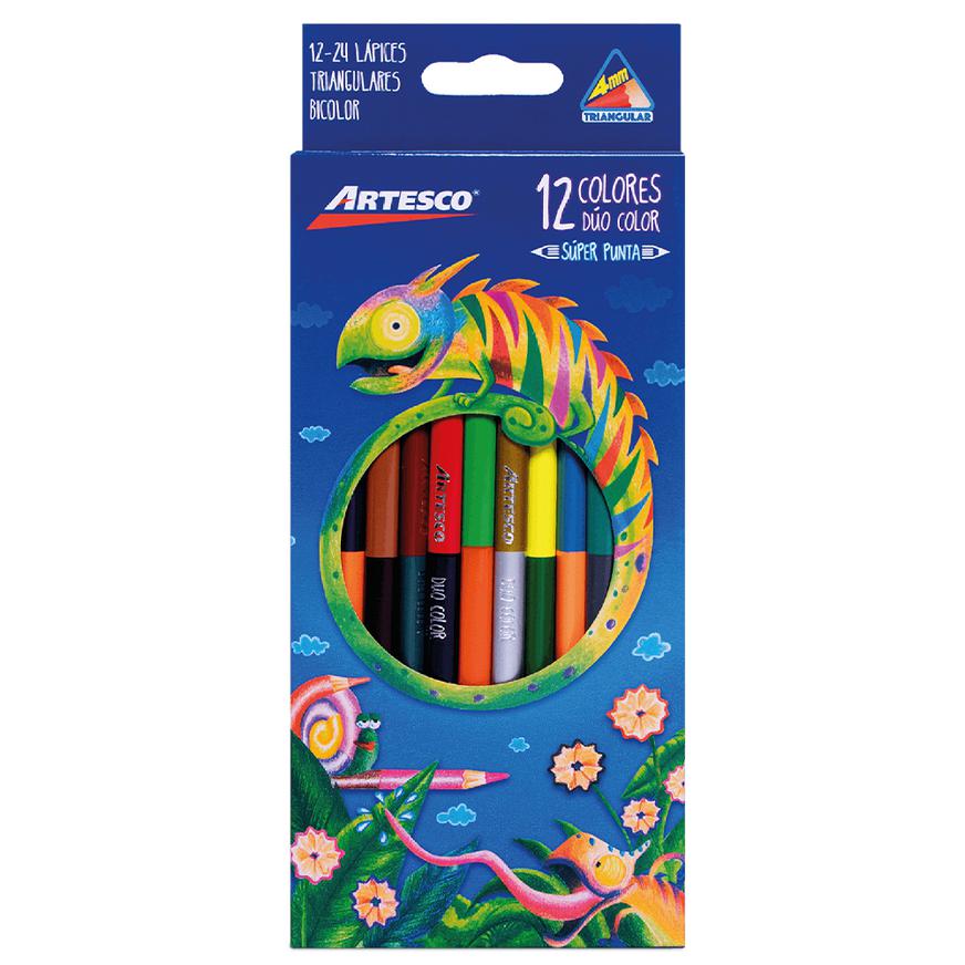 Colores Largos Bicolor Artesco DÃƒÂºo X 12 Und
