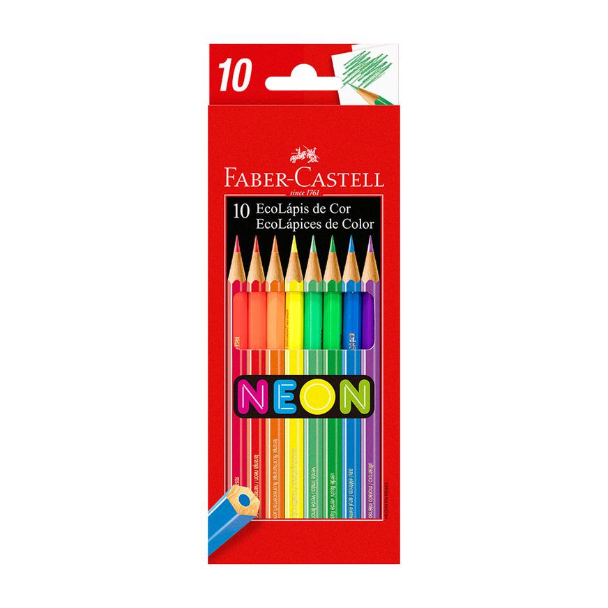 Colores Largos Faber Castell Hexagonal NeÃƒÂ³n X 10 Und