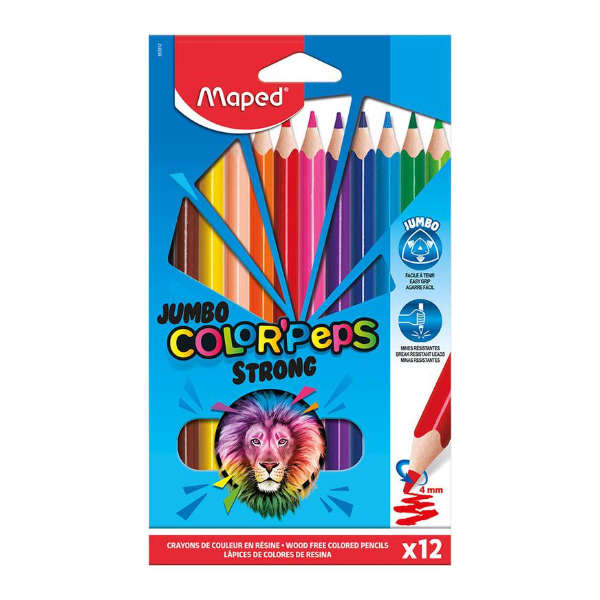 Colores Largos Gruesos Maped Colorpeps Estuche CartÃ³n X 12 Und Imagen principal del producto