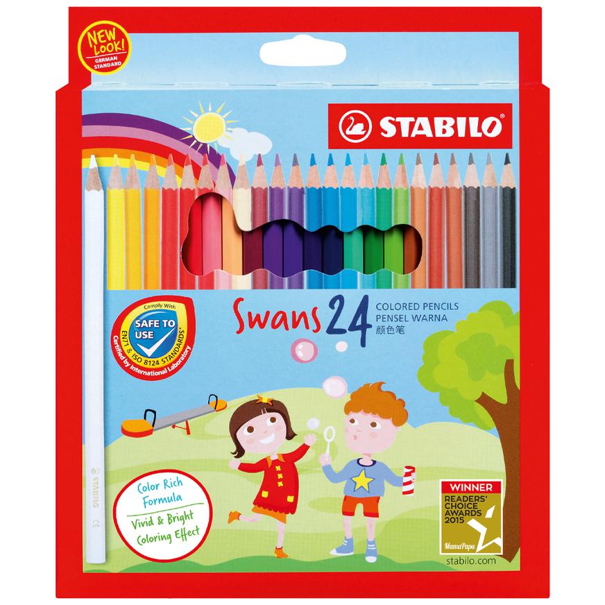 Colores Largos Stabilo Hexagonal X 24 Und