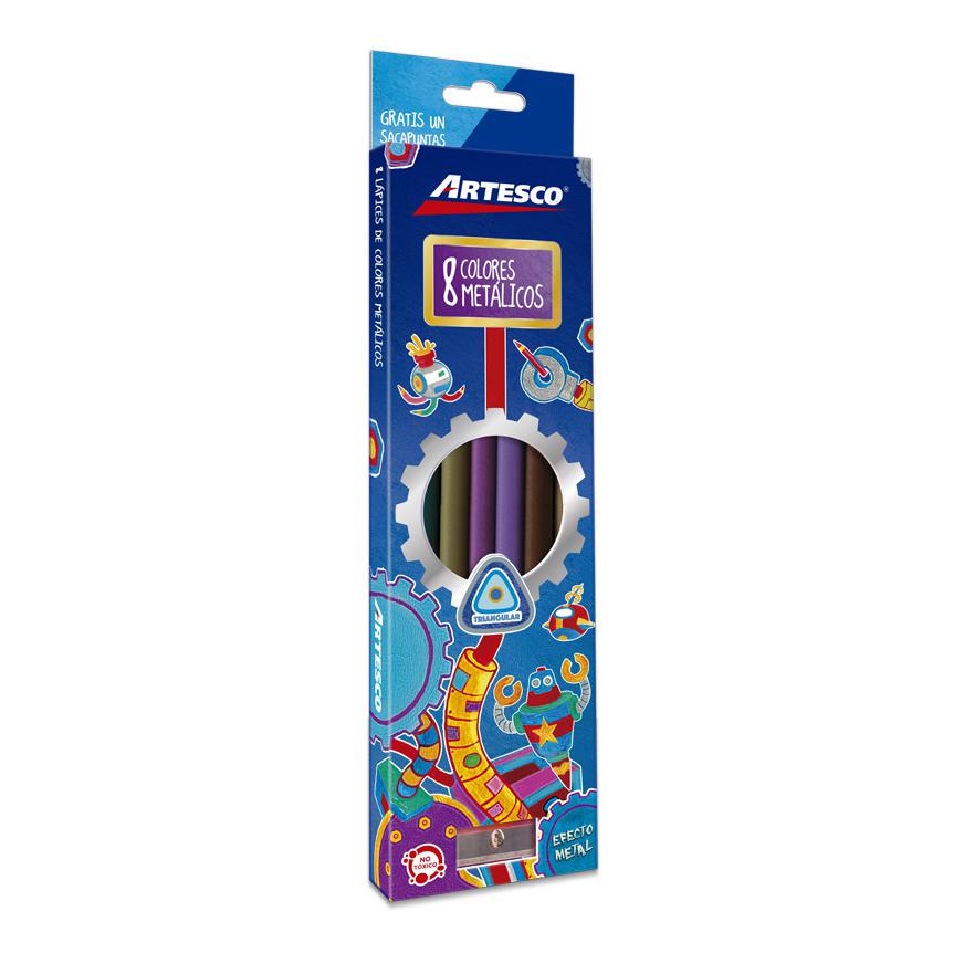 Colores Largos Artesco Triangulares MetÃƒÂ¡licos X 8 Und