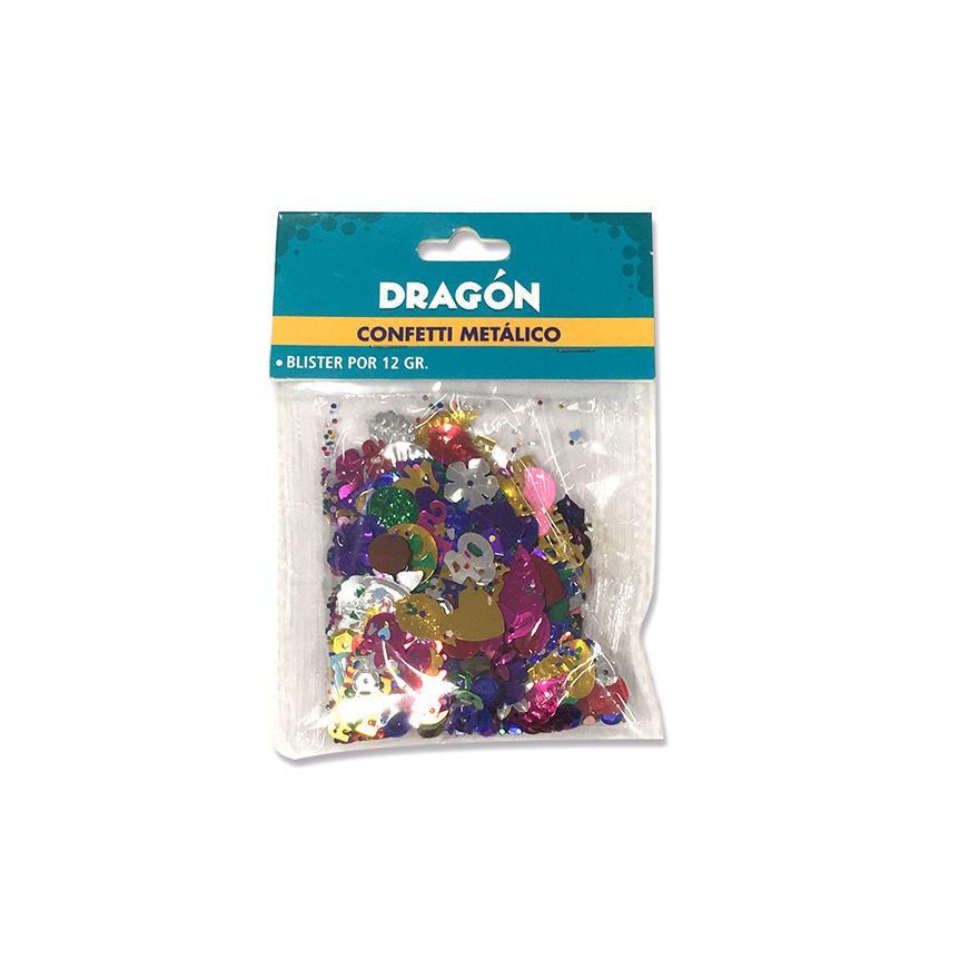 Confeti MetÃ¡lico Dragon Escolar X 12 G Imagen principal del producto
