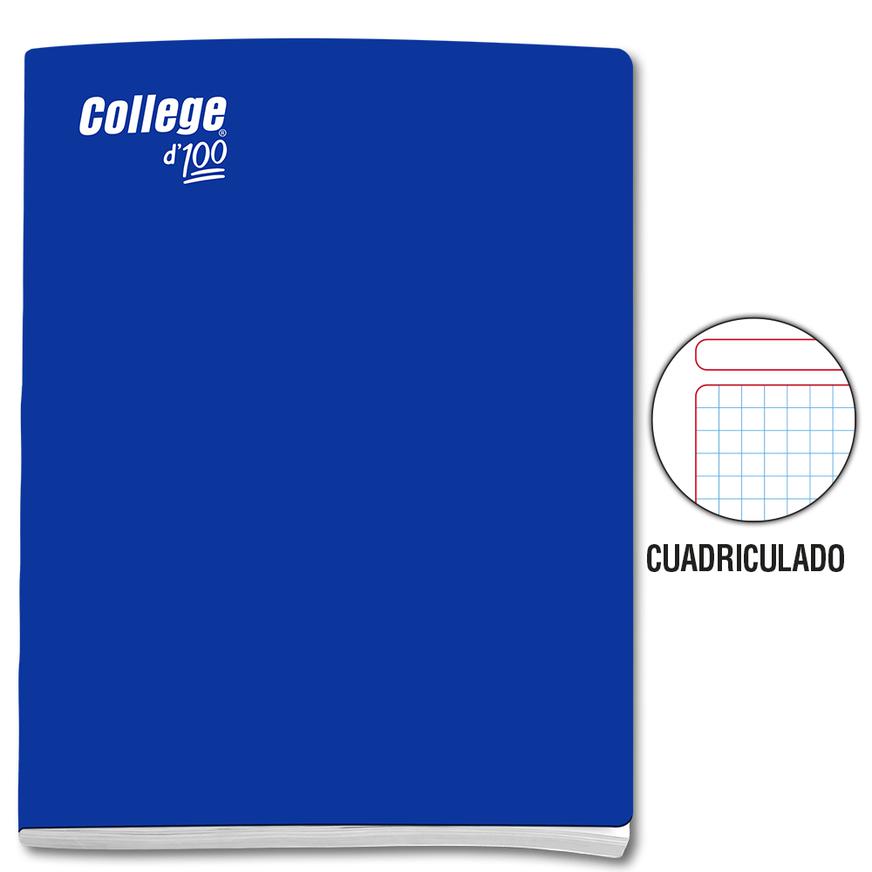 Cuaderno Cuadriculado Deluxe College A4 Azul 100 Hojas