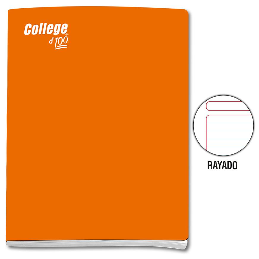 Cuaderno Rayado Deluxe College A4 Naranja 100 Hojas Imagen principal del producto