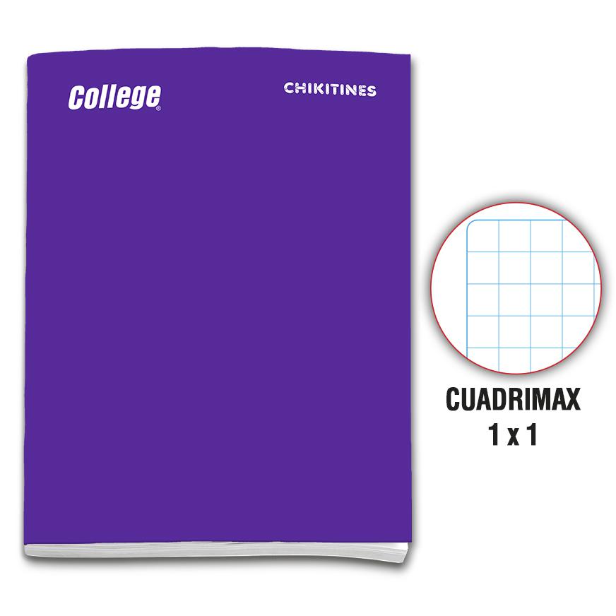 Cuaderno Cuadrimax Deluxe College Chikitines A4 Morado 80 Hojas