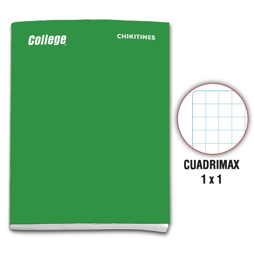 Cuaderno Cuadrimax Deluxe College Chikitines A4 Verde 80 Hojas