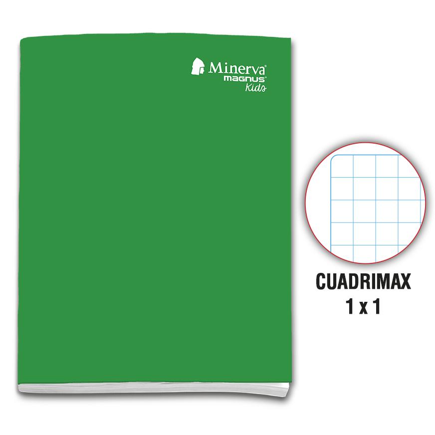 Cuaderno Cuadrimax Deluxe Minerva Magnus Kids A4 Verde 80 Hojas
