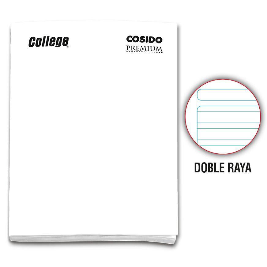 Cuaderno Doble Raya Deluxe College A4 Cosido Blanco 80 Hojas Imagen principal del producto
