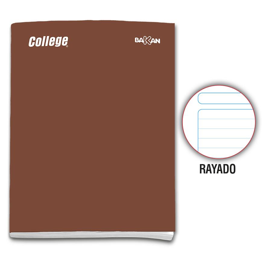 Cuaderno Rayado Deluxe College Bakan MarrÃƒÂ³n 80 Hojas