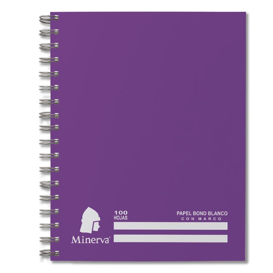 Cuaderno Cuadriculado Anillado Minerva A5 Tapa Dura Surtido 100 Hojas