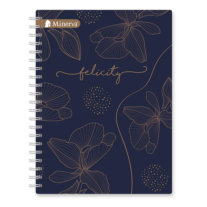 Cuaderno Cuadriculado Anillado Minerva A4 DiseÃƒÂ±o Tapa Dura Surtido 150 Hojas