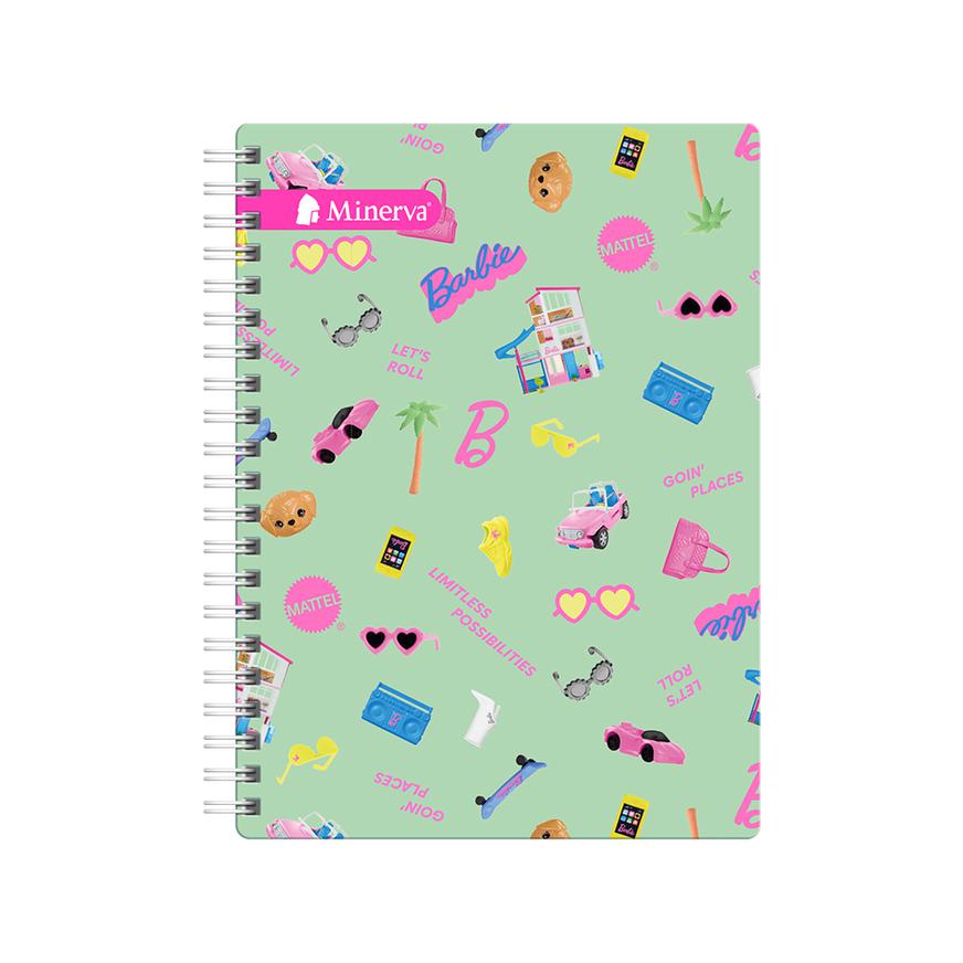 Cuaderno Cuadriculado Anillado Minerva A5 Barbie Surtido 150 Hojas