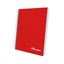 Cuaderno Cuadriculado Anillado Iris Color A4 Tapa Dura Rojo 100 Hojas