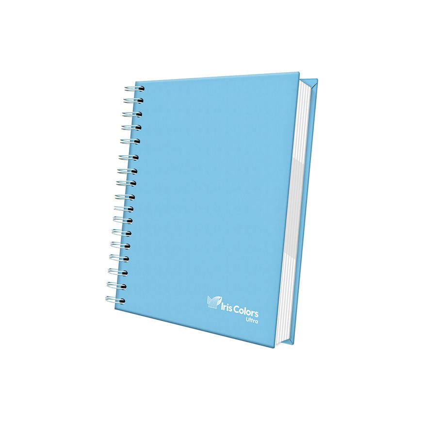 Cuaderno Cuadriculado Anillado Iris Color A5 Tapa Dura Celeste 160 Hojas