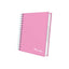 Cuaderno Cuadriculado Anillado Iris Color A5 Tapa Dura Rosado Pastel 160 Hojas