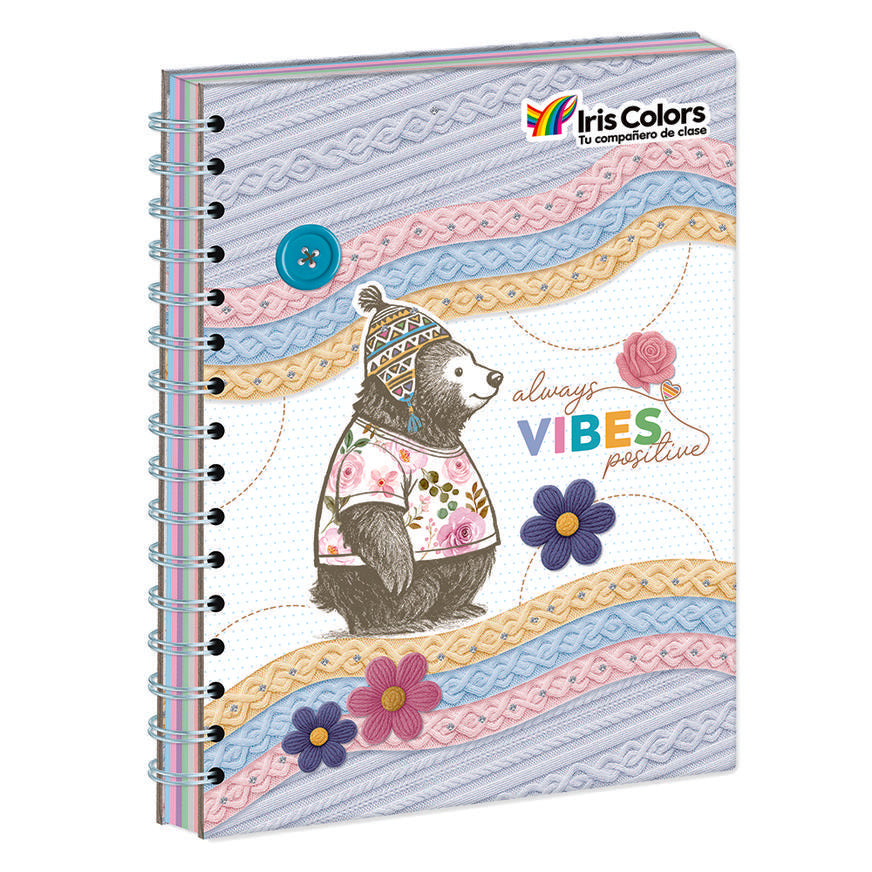 Cuaderno Cuadriculado Anillado Iris Color A4 DiseÃƒÂ±o Mujer Surtido 170 Hojas