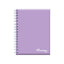 Cuaderno Cuadriculado Anillado Iris Color A5 Lila Tapa Dura