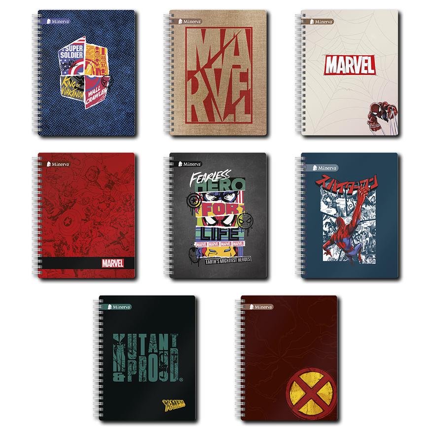 Cuaderno Anillado A4 150H Cuadriculado Marvel Icons Tapa Dura Minerva