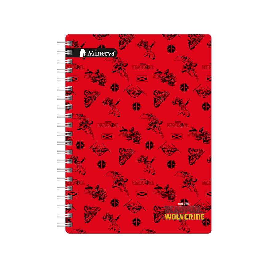Cuaderno Cuadriculado Anillado Minerva A5 Marvel Tapa Dura Surtido 150 Hojas