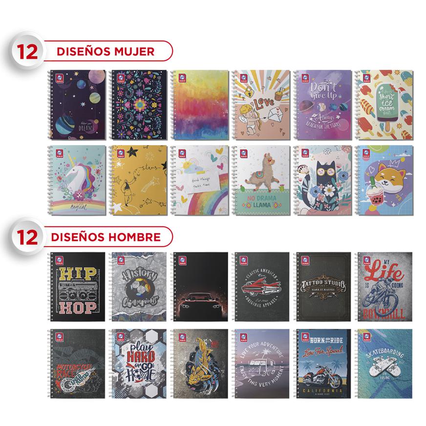 Cuaderno Cuadriculado Anillado Surco A4 DiseÃƒÂ±o Surtido 140 Hojas