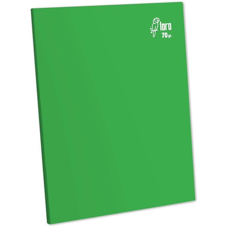 Cuaderno Cuadriculado Deluxe Loro A4 70 Gr Verde 80 Hojas