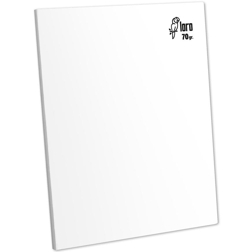 Cuaderno Rayado Deluxe Loro A4 70Gr Blanco 80 Hojas