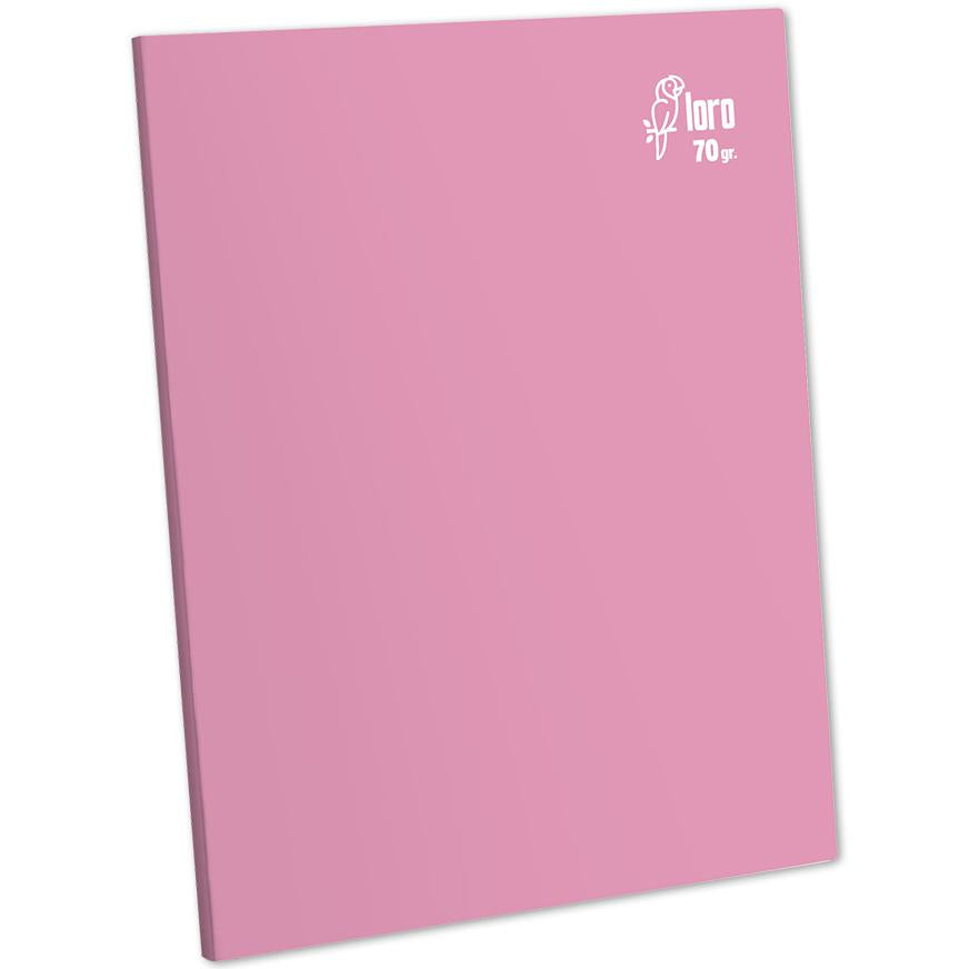 Cuaderno Rayado Deluxe Loro A4 70Gr Rosado 80 Hojas