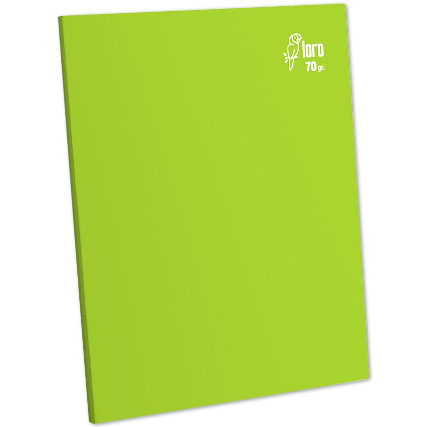 Cuaderno Rayado Deluxe Loro A4 70Gr Verde LimÃƒÂ³n 80 Hojas